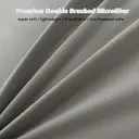 MENDALE Parure de lit avec housse de couette 155 x 220 cm et 2 taies d'oreiller 80 x 80 cm - Gris/Blanc image 6