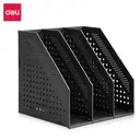 Deli Tri-Fold File Organizer, Office Desk Storage, Dark Gray, 1-Unit image 0