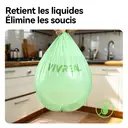 VIVREAL Sac poubelle biodégradable - vert 10 L (100 pièces) | Double certification TÜV et BPP, ultra résistant, anti-fuite, matériau en amidon de maïs respectueux de l’environnement image 4