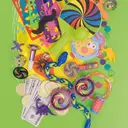 Unique Party Stick-on Moustaches, 4 Pack image 2