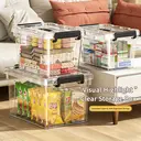 Thick Clear Plastic Storage Box 4 Pack 51x39x35cm image 5