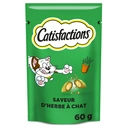 CATISFACTIONS Friandises Croquantes pour Chat Saveur Herbe à Chat (Sachet de 60g) image 0