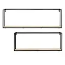 Interiors by Premier Wall Décor Brixton Rectangle Wood Shelves Black/Natural 2pcs image 1