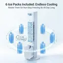 Totopia Water Cooling Tower Fan For Bedroom, 70° Auto Oscillation, 3 Speeds & 3 Modes, Remote Control, 1-12H Timer, 6 Ice Packs Included，New Arrival image 3