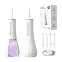 BAIR CARE [Zomerdeals - gratis levering de volgende dag] M11 monddouche met uv-desinfectie (99,9% bacterieverwijdering), 360 ml extra groot reservoir, opbergruimte voor spuitkoppen, oplaadbaar via USB-C, accuduur van 30 dagen, 4 reinigingsstanden, IPX8 waterdicht voor beugels en reizen image 0