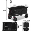 Sekey Chariot XXL Pliable avec Freins 150 l 150 kg, pneus Larges Tous Les terrains, breveté Pliable dans 4 Directions, Aucun Assemblage nécessaire, XXL 4020, Noir image 5