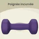 SONGMICSHOME  Haltères fitnesse, vinyle, hexagonaux 2 kg, entraînement à domicile ou salle, violet image 5