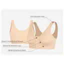 Feelingirl 3D Molded Post Surgery Compression Chest Surpport Front Hooks Anti-Sag Breathable and Adjustable Bra for Women XL Black, Couple Gift Perfect Gift image 8