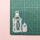 Silver Hollow Out Lamp Cutting Dies Metal Embossing Stencil Scrapbooking Template for Birthday Card Making Album，Die-Cutting and Embossing,Scrapbooking Die-Cuts image 3