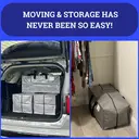 8pcs Heavy-duty moving bag, extra-large capacity storage bag, with backpack shoulder straps, sturdy handles and zippers, can replace moving boxes, 73*34*37cm image 2