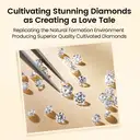 ochama Boucles d'oreilles Lucky Clover en or 999‰ avec diamant de culture biologique image 5