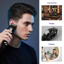 RAF Tondeuse professionnelle sans fil 5W puissante, écran LED, lame en acier au carbone, kit de coiffage pour hommes, coiffeur à domicile image 7