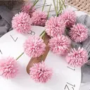 Yuejia 6PCS 11.4in/29cmArtificial Chrysanthemum Bouquet of Flowers,Artificial Silk Flower, Decor for Wedding, Party Decorate, Home Room Ornament, Simulation Plants(pink) image 7