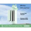 POWCAN by Meoky 26oz Dual-Opening Sports Water Bottle with Carry Handle –Light Green, New Year Sale , Top gift picks image 1