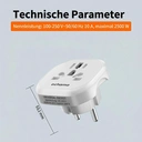 Ochama EU-Standard-Universal-Reiseadapter - Reisesteckeradapter - für mehrere Länder geeignet - USA Europa Australien Vereinigtes Königreich China Deutschland image 7