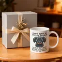 Alphynix 1pc 11oz White Mug with "I Don't Have an Attitude Problem" Sassy Dachshund Quote, Unapologetic Christmas or Thanksgiving Gift image 4