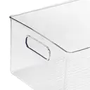 Boîte de Rangement avec Poignée Intégrée - Grande Capacité pour Cosmétiques, Serviettes, Savon et Shampooing - Idéale pour la Salle de Bain - Lot de 4 - Transparent image 1