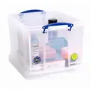Really Useful Plastic Storage Box 35L Clear (Pack of 3) image 4