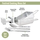 Milestone Camping Stove, Cookware & Cutlery Set with Fuel Blocks 13pcs image 1