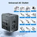 toocki Universal Travel Adapter 30W PD Fast Charger Adapter – International Power Adapter with 1 USB-A & 2 USB-C Ports – Plug Adapter for EU, UK, US, AUS image 3