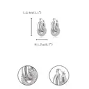 Ever Faith Stud Earrings Matte Silver Plated Love Knot Stud Earrings, Hypoallergenic Earrings image 3