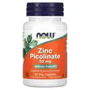 NOW Foods Zinc Picolinate Immune 50mg Vegan Capsules - 60 Capsules image 0