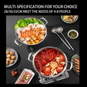 Maxcook Tri-Ply 304SS Hot Pot With Glass Lid 30cm MCT2027 image 1