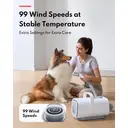 homerunPET Pet hair blower PD10 Ultra Quiet,Smart Technology pet drying ,coanda effect,3 included nozzles,20 Million Negative Ions image 4