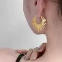 VoxorAI European and American style gold sunflower earrings, stud earrings, all seasons image 6