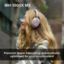 Sony WH1000XM5 Wireless Overhead Noise Cancelling Headphones - Silver image 3
