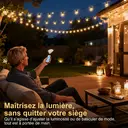 VIVREAL G40 Guirlande lumineuse solaire USB 25+1 LED en cuivre et ABS - 15 m image 2