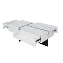 High-Gloss Coffee Table  Living Room Furniture, 100*50*34.5cm, with App-Controlled LED Lighting System  image 7