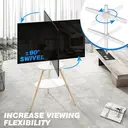 5Rcom TV Floor Stand for 32-65 Inch LED LCD OLED Screen Max VESA 400x400mm Max Load 40kgs White image 3