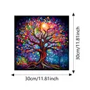 JU7CER Adult 5D Diamond Painting Kit - Colorful Tree of Life | Beginner-Friendly Crystal Cross Stitch 12×12 Inches (30×40cm) image 5
