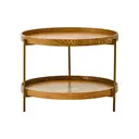 Interiors by Premier Side Table Viborg Round Natural 2 Shelf image 1