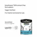Crown Quick Dry Eggshell Brilliant White 750ML image 4