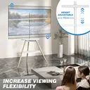 5Rcom TV Floor Stand for 32-65 Inch LED LCD OLED Screen Max VESA 400x400mm Max Load 40kgs White image 2