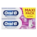 ORAL-B 3D White Advanced Luxe - Dentifrice blancheur et glamour - Lot de 2 x 75 ml image 2