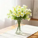 Wei's Moment Lot de 6 plantes/fleurs artificielles en plastique résistant aux UV - Blanc image 4