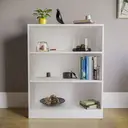 Vida Designs Bookcase Cambridge 3 Shelves White image 2