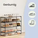 Ochama x SONGMICS  Schuhständer 4 Ebenen, Schuhaufbewahrung, aufrecht oder umgedreht, für 20-25 Paar Schuhe, stapelbar, schwarz image 5