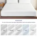 LeBonsoir 135x190cm Fitted Sheet， 30CM/12Inch Deep Pocket - 100% Cotton， No-Pop Off Elastic， 1 Fitted Sheet Only-White image 6