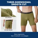 BAMBOO COOL Men's Underwear Breathable Boxer Briefs with Fly Moisture-Wicking Lightweight Underwear XL (7 Pack) image 4