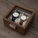 JU7CER Retro watch box, inner gray Watch Storage Case, Unisex Watch Display & Storage Box, Ideal Gift for Watch Enthusiasts 2-position image 4