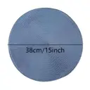 PP Round Placemat
Zhongyuan Ink Blue，Set of 6 Round Braided Placemats Table Mats for Dining Tables Washable Non-Slip Place Mats 15 inch for Home Decoration image 4