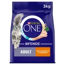 Purina ONE Adult Cat Food with Chicken & Whole Grains 3kg image 1