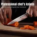 YOTSUBA 13cm Chef's Knife | High-Carbon Steel Ultra-Sharp Blade (Rockwell Hardness 56, 14° Blade) | Rosewood Handle | Hand-Forged Kitchen Cutlery image 5