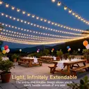 Vivreal G40 Solar LED String Lights - 15m（49FT）， 25+1 LED， Outdoor Solar & USB Garden Lights with Copper & ABS， Dimmable， Replaceable， and Multi-Mode, New Year Sale , Top gift picks image 7