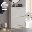 Vida Designs Shoe Cabinet 2 Doors White image 3