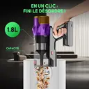 Daynee Aspirateur sans fil 65 kPa/70 min avec écran, tuyau de 1 m et brosse anti-enchevêtrement, HEPA x 4 image 8